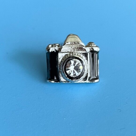 Black Camera Earrings/Stud-Post Earrings/Rhinestone Crystal/Photography Jewelry - Picture 6 of 8